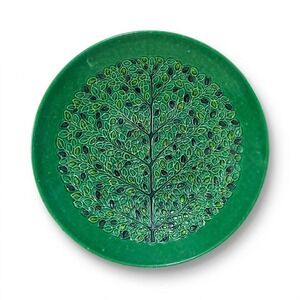 Bitossi Aldo Londi Tree Of Life Green Charger Platter 12.2" Italy Rosenthal N.
